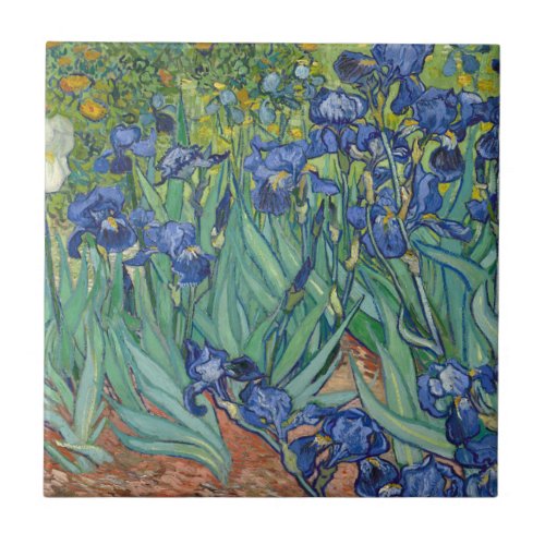 Irises by Van Gogh Ceramic Tile