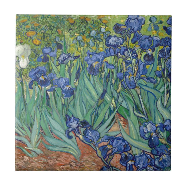 Irises by Van Gogh Ceramic Tile (Front)