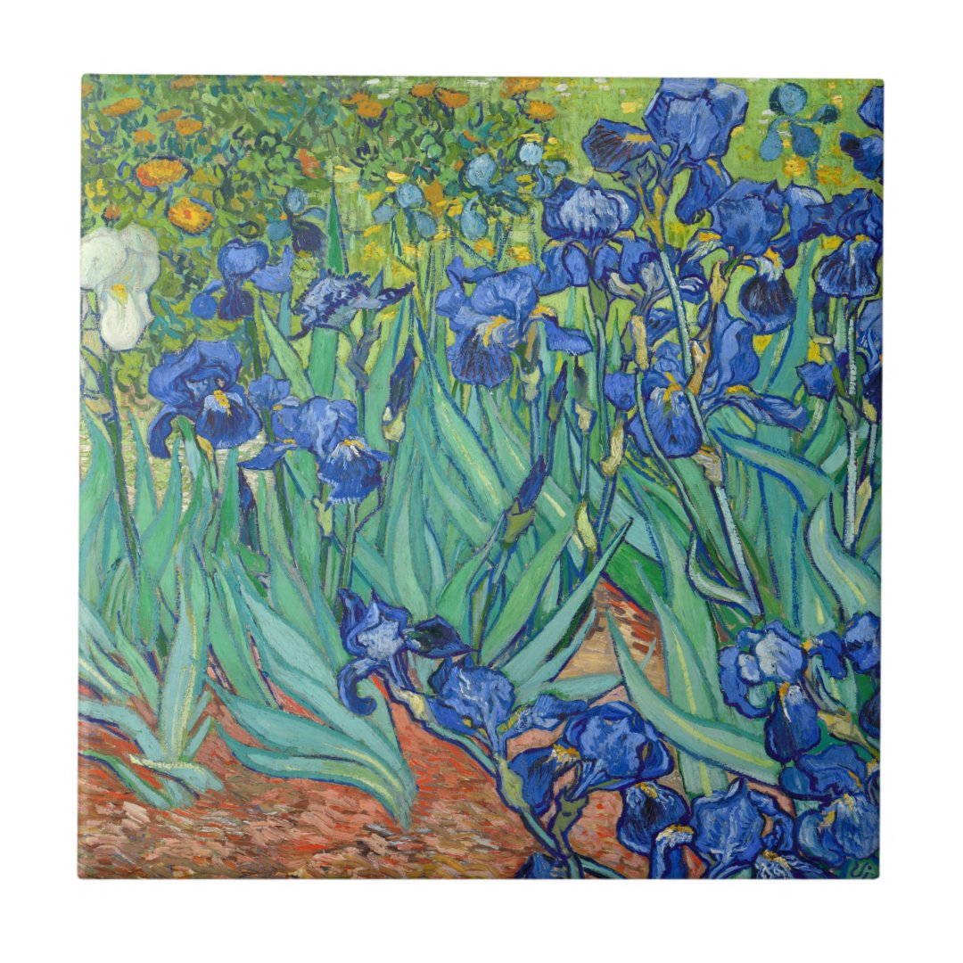 Irises by Van Gogh Ceramic Tile | Zazzle