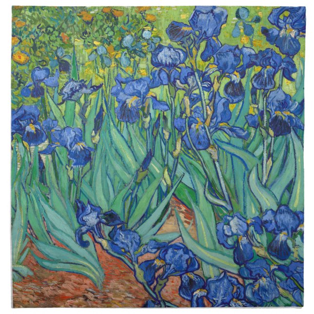 Irises by Van Gogh. Cloth Napkin (Front)