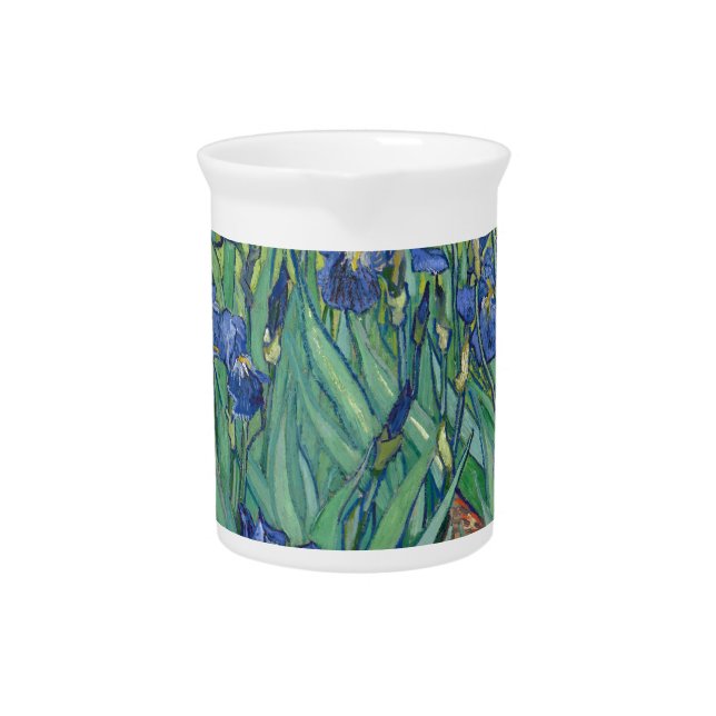 Irises by Van Gogh Drink Pitcher (Front)