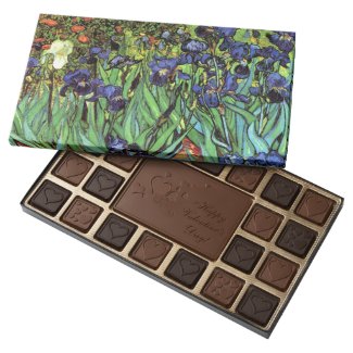 Irises by Van Gogh Fine Art Assorted Chocolates