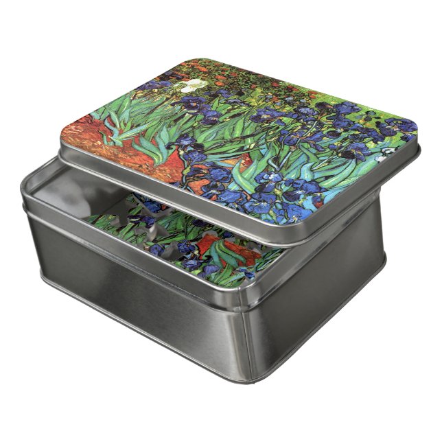 Irises by Van Gogh Fine Art Jigsaw Puzzle (Lid Open)