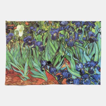 Irises By Van Gogh Fine Art Kitchen Towel by GalleryGreats at Zazzle