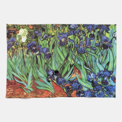 Irises by Van Gogh Fine Art Kitchen Towel