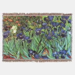 Irises By Van Gogh Fine Art Throw Blanket at Zazzle