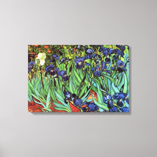 Irises by Van Gogh Fine Art Triple Canvas Print