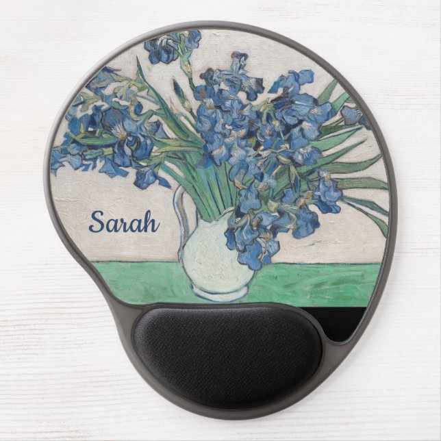 Irises, by van Gogh: Gel Mouse Pad (Front)