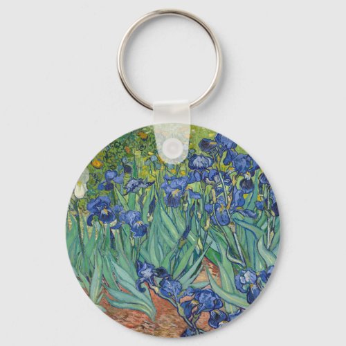 Irises by Van Gogh Keychain