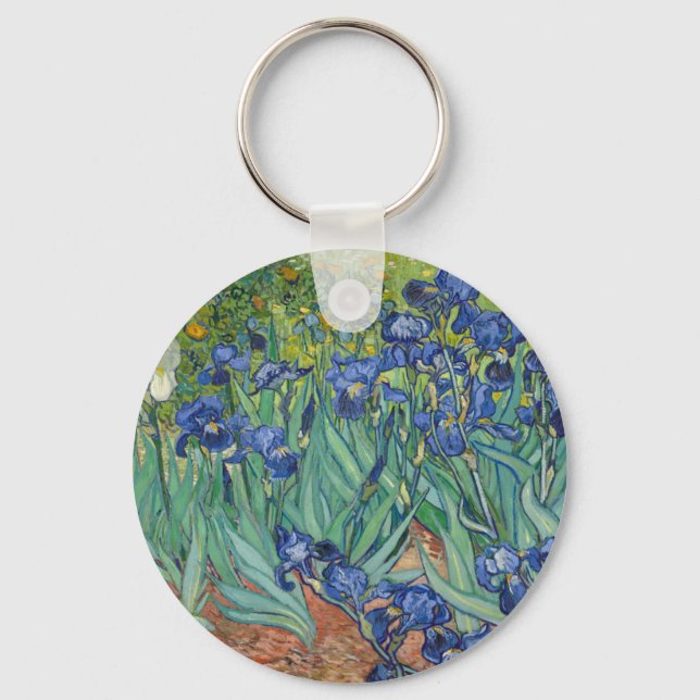 Irises by Van Gogh Keychain (Front)