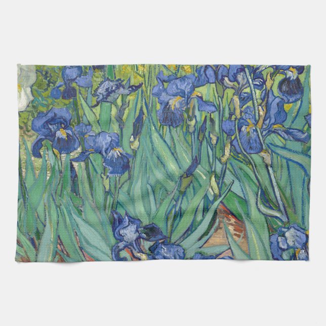 Irises by Van Gogh Kitchen Towel (Horizontal)