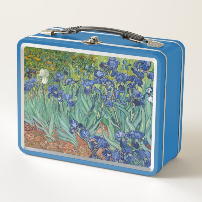 Irises by Van Gogh Metal Lunch Box (Front)