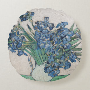 Irises, by van Gogh: Round Pillow