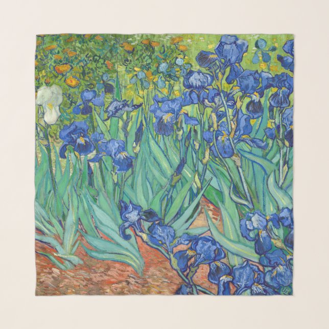 Irises by Van Gogh. Scarf (Front)