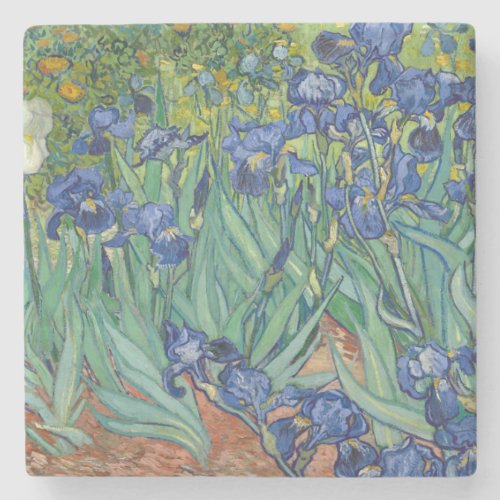 Irises by Van Gogh Stone Coaster