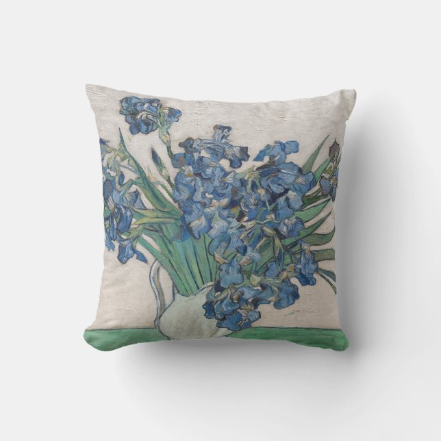 Irises by van Gogh:  Throw Pillow (Front)