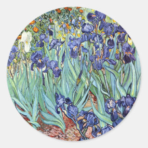 Irises by Vincent van Gogh 1898 Classic Round Sticker