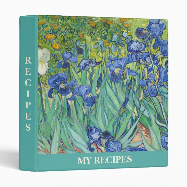 Irises By Vincent Van Gogh 3 Ring Binder (Front/Spine)