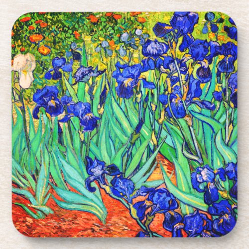 Irises by Vincent Van Gogh Beverage Coaster