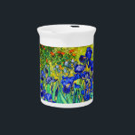 Irises by Vincent Van Gogh Beverage Pitcher<br><div class="desc">Vincent Van Gogh Irises . Painted in 1889 it is one of the painting he created in Saint Paul-de-Mausole asylum in Saint-Rémy-de-Provence in France. It is an oil painting. This fine art landscape oil painting depicts a field of iris flower plants. Vincent Van Gogh was a famous artist. He was...</div>