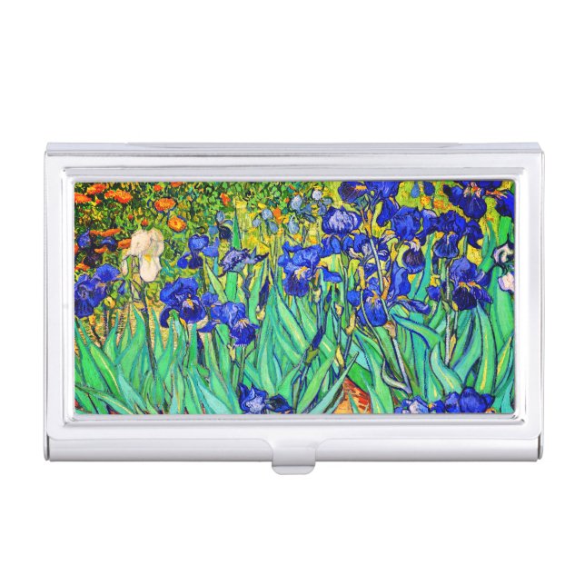 Irises by Vincent Van Gogh Business Card Case (Front)