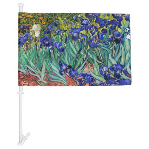 Irises by Vincent van Gogh Car Flag