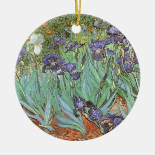 Irises by Vincent van Gogh Ceramic Ornament