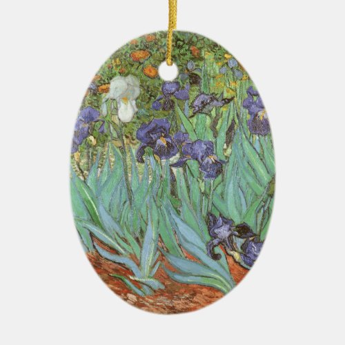 Irises by Vincent van Gogh Ceramic Ornament