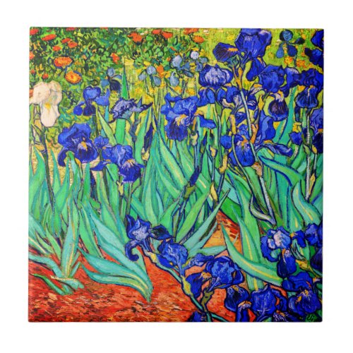 Irises by Vincent Van Gogh Ceramic Tile