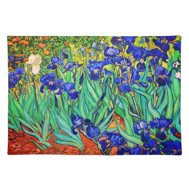 Irises by Vincent Van Gogh Cloth Placemat (Front)