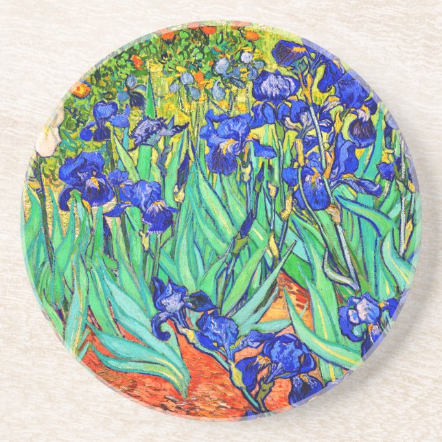 Irises by Vincent Van Gogh Coaster (Front)
