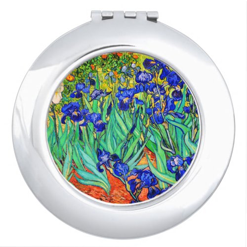 Irises by Vincent Van Gogh Compact Mirror
