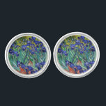 Irises by Vincent van Gogh Cufflinks<br><div class="desc">Irises by Vincent van Gogh,  1889.</div>