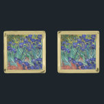 Irises by Vincent van Gogh Cufflinks<br><div class="desc">Irises by Vincent van Gogh,  1889.</div>