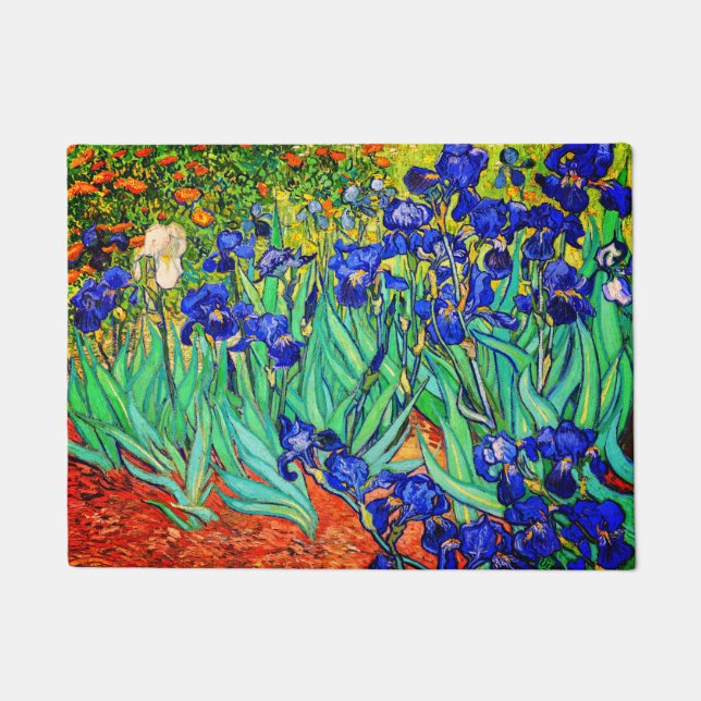 Irises by Vincent Van Gogh Doormat (Front)