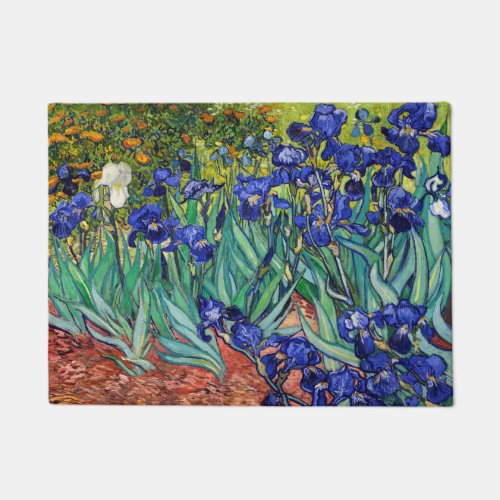 Irises by Vincent van Gogh Doormat