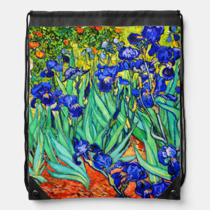 Irises by Vincent Van Gogh Drawstring Bag