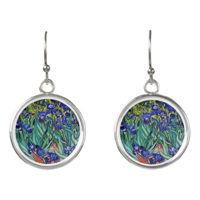 Irises by Vincent van Gogh Earrings (Front)