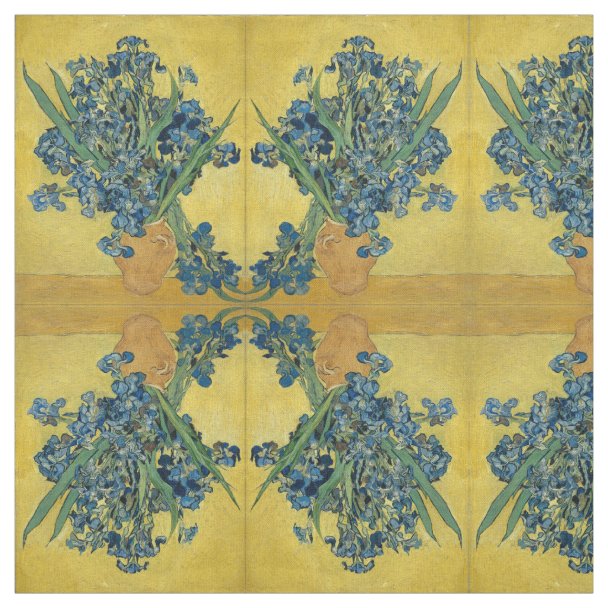 Vincent Van Gogh Irises Floral Vintage Fine Art Fabric Zazzle