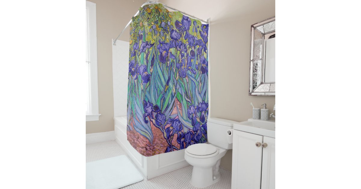 Irises By Vincent Van Gogh Fine Art Shower Curtain Zazzle Com Irises By Vincent Van Gogh Fine Art, Van Gogh Irises Shower Curtain