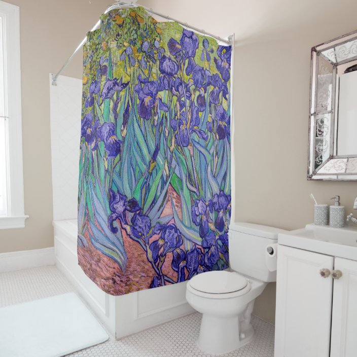 Irises by Vincent van Gogh Fine Art Shower Curtain