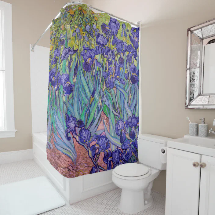 Irises By Vincent Van Gogh Fine Art, Van Gogh Irises Shower Curtain