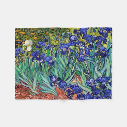 Irises by Vincent van Gogh Fleece Blanket