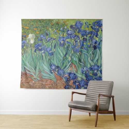 Irises by Vincent van Gogh GalleryHD Art Floral Tapestry