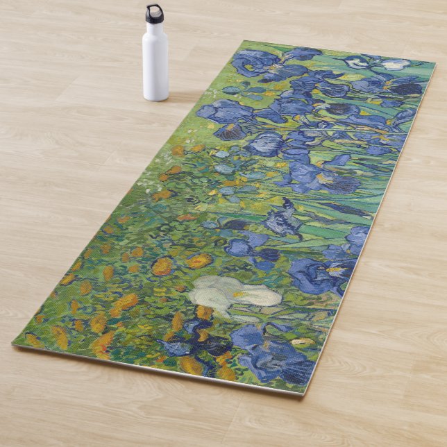 Irises by Vincent van Gogh GalleryHD Floral Art Yoga Mat (In Situ)