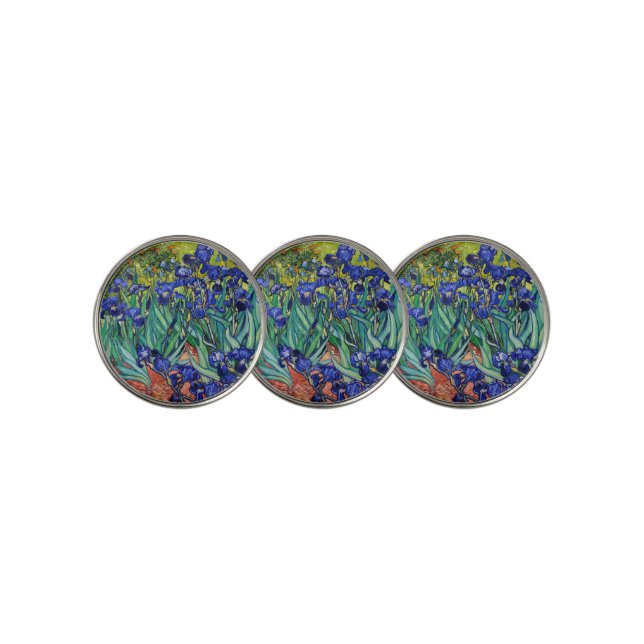 Irises by Vincent van Gogh Golf Ball Marker (3 Up)