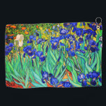 Irises by Vincent Van Gogh  Golf Towel<br><div class="desc">Vincent Van Gogh Irises. It is an oil painting. This fine art landscape oil painting depicts a field of iris flower plants.  Vincent Van Gogh was a famous artist. He was a dutch post impressionist painter.
This painting is in the public domain.</div>