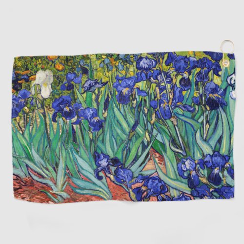 Irises by Vincent van Gogh Golf Towel