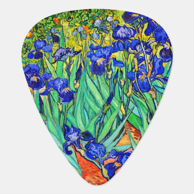 Irises by Vincent Van Gogh Guitar Pick (Front)