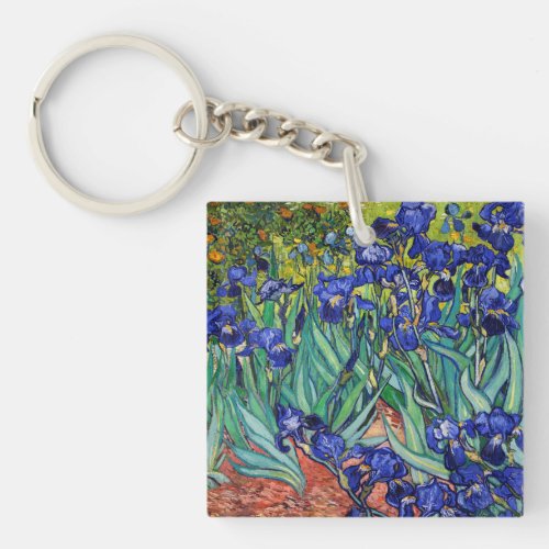 Irises by Vincent van Gogh Keychain